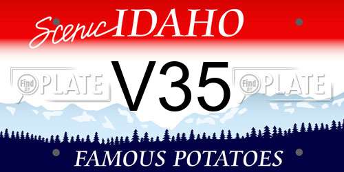 V35 Idaho License Plate