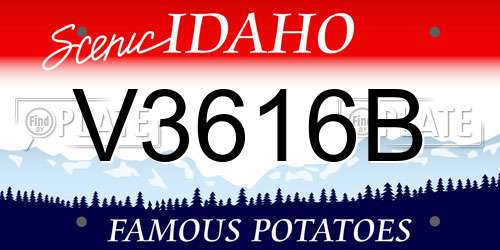 V3616B Idaho License Plate