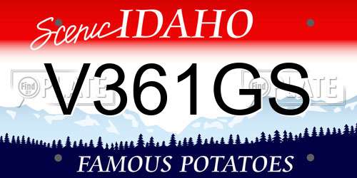 V361GS Idaho License Plate
