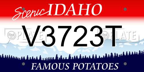 V3723T Idaho License Plate