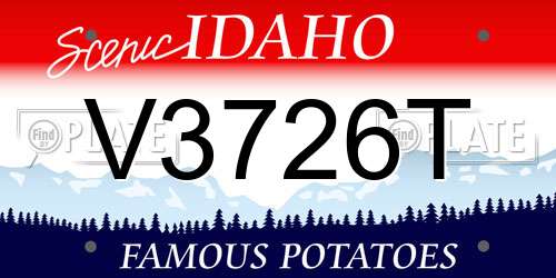 V3726T Idaho License Plate