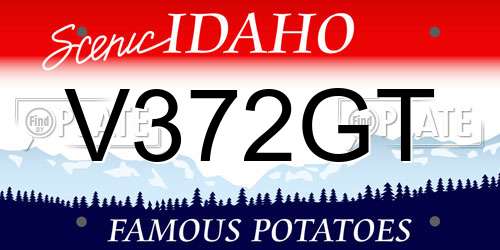 V372GT Idaho License Plate