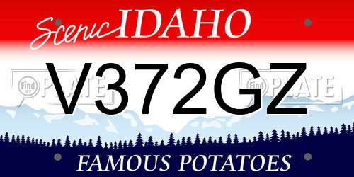 V372GZ Idaho License Plate