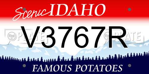 V3767R Idaho License Plate