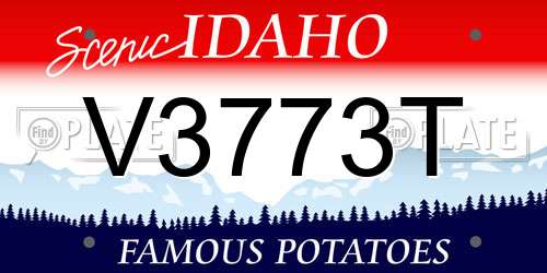 V3773T Idaho License Plate