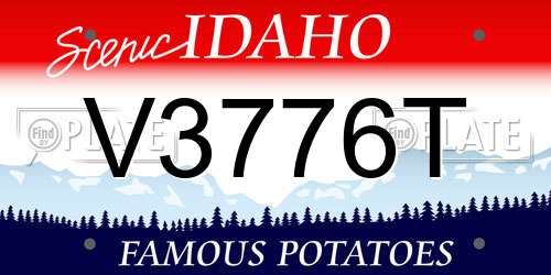 V3776T Idaho License Plate