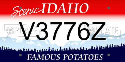 V3776Z Idaho License Plate