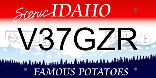 V37GZR Idaho License Plate