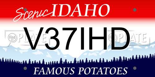 V37IHD Idaho License Plate