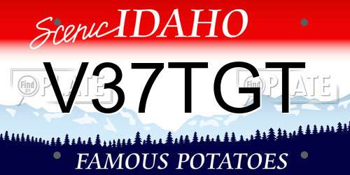 V37TGT Idaho License Plate