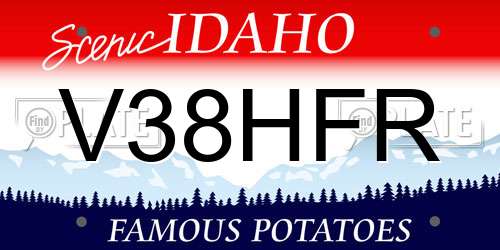 V38HFR Idaho License Plate