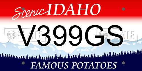 V399GS Idaho License Plate