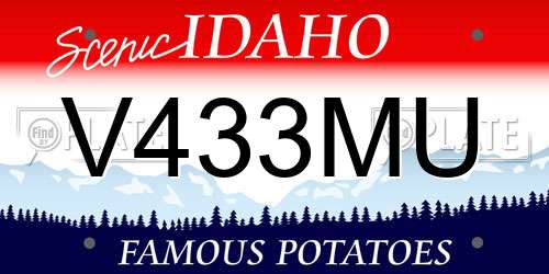 V433MU Idaho License Plate