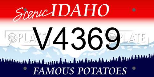 V4369 Idaho License Plate