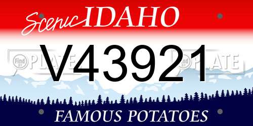 V43921 Idaho License Plate