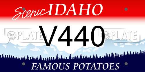 V440 Idaho License Plate