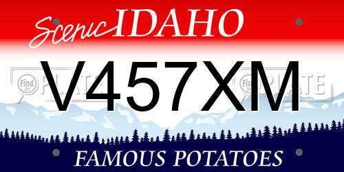 V457XM Idaho License Plate