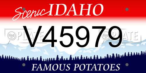 V45979 Idaho License Plate