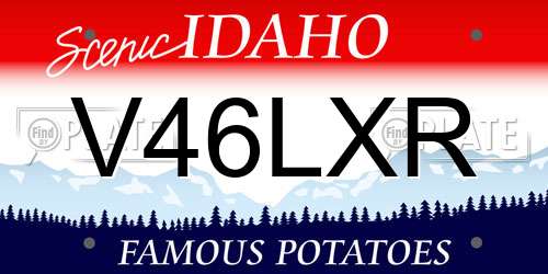 V46LXR Idaho License Plate