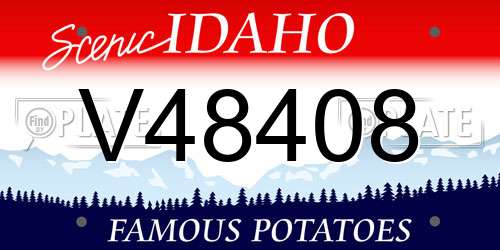 V48408 Idaho License Plate