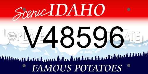 V48596 Idaho License Plate