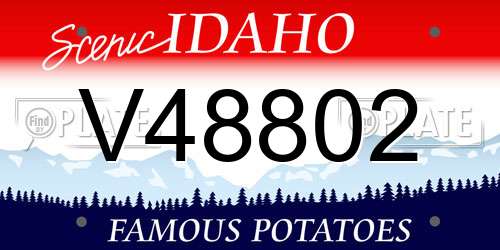V48802 Idaho License Plate