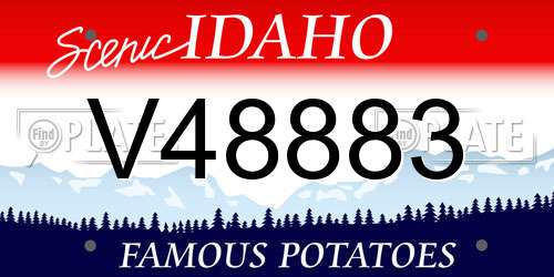 V48883 Idaho License Plate