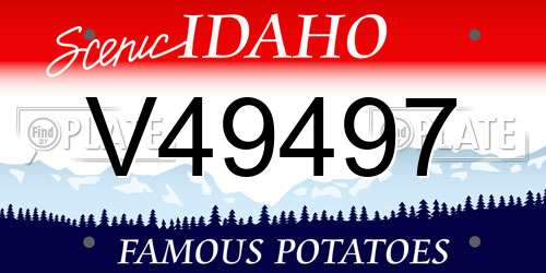 V49497 Idaho License Plate