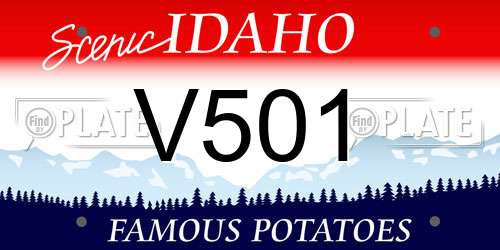 V501 Idaho License Plate