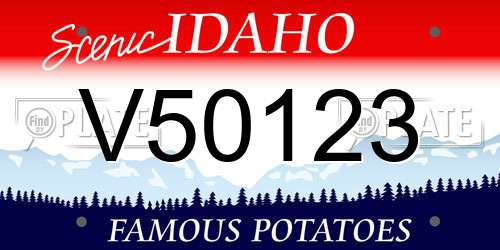 V50123 Idaho License Plate