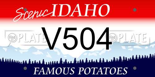 V504 Idaho License Plate