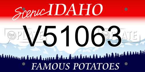 V51063 Idaho License Plate