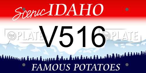 V516 Idaho License Plate
