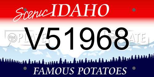 V51968 Idaho License Plate