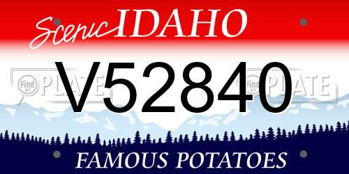 V52840 Idaho License Plate