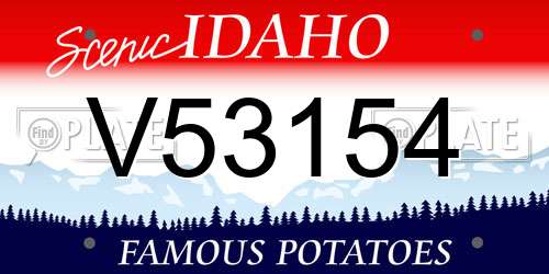 V53154 Idaho License Plate
