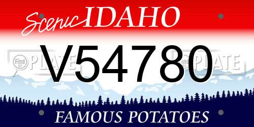 V54780 Idaho License Plate
