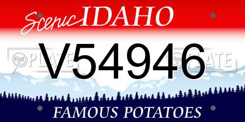 V54946 Idaho License Plate