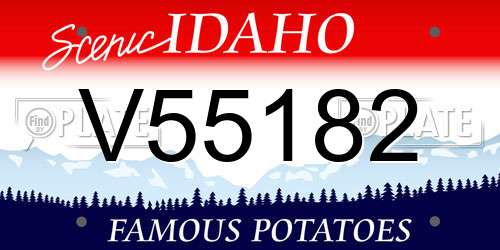 V55182 Idaho License Plate