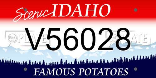 V56028 Idaho License Plate