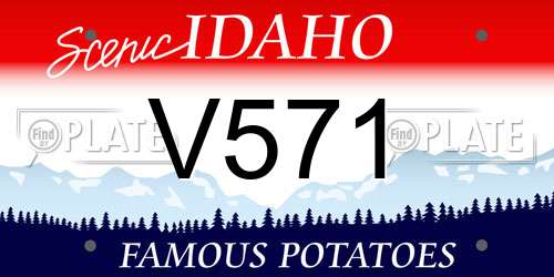 V571 Idaho License Plate