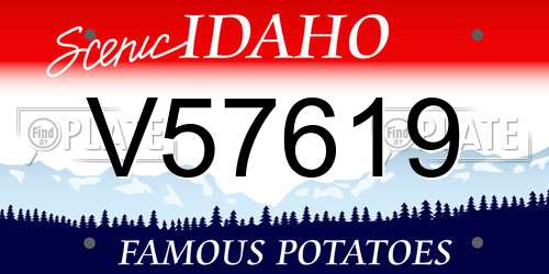 V57619 Idaho License Plate