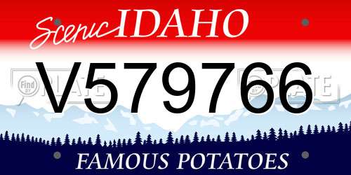 V579766 Idaho License Plate