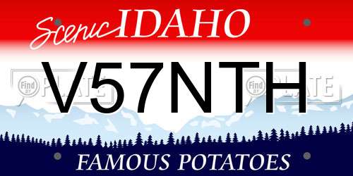V57NTH Idaho License Plate