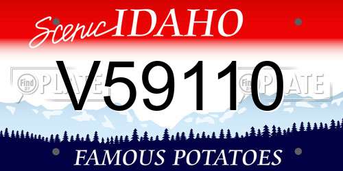 V59110 Idaho License Plate