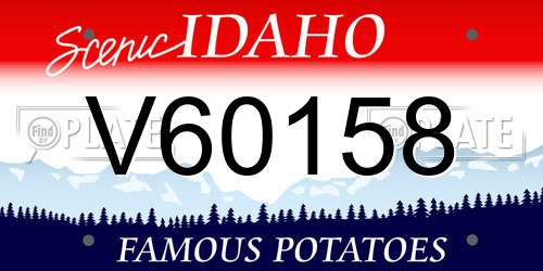 V60158 Idaho License Plate