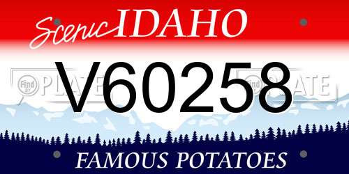 V60258 Idaho License Plate