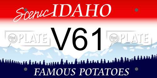 V61 Idaho License Plate