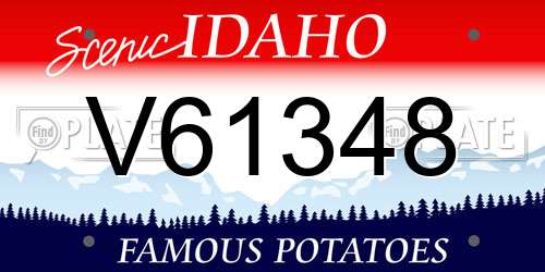 V61348 Idaho License Plate