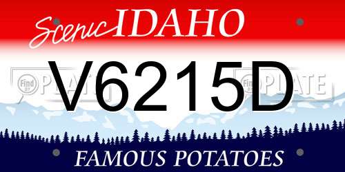 V6215D Idaho License Plate